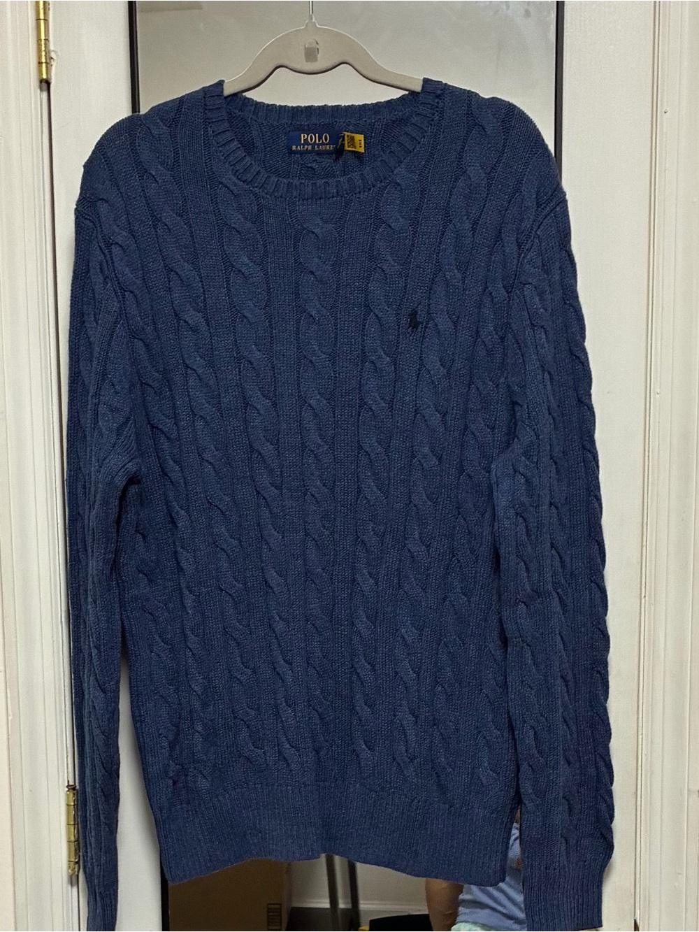 Polo by Ralph Lauren Men's Cable Knit Crewneck Sweater - Blue